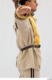  Photos Army man in cloth suit 1 18th century army beige yellow and jacket historical clothing upper body 0010.jpg